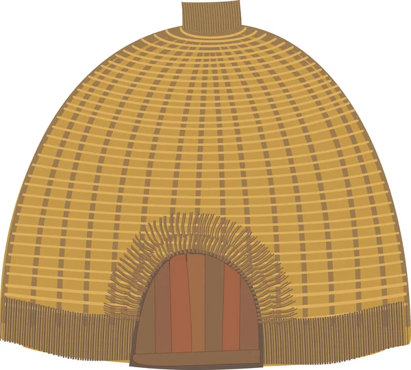 Ícone de cabana Tiki Village. Desenhos animados ilustração da aldeia tiki hut vetor ícone logotipo isolado no fundo branco — Vetor de Stock