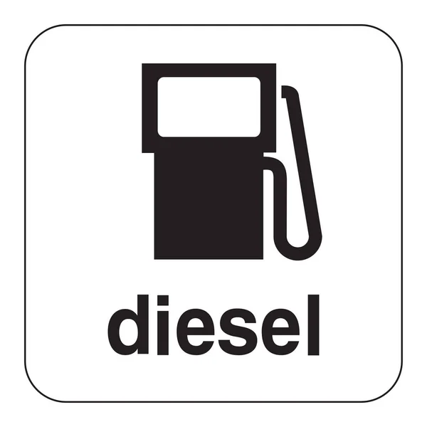 Wektor Diesel pompa paliwowa sylwetka — Wektor stockowy