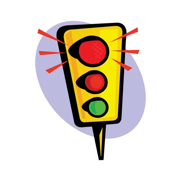 Trafik ışığı simgesi. Trafik ışığı vektör simgesi web için karikatür çizimi — Stok Vektör