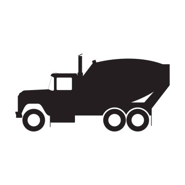 Vektörbasit web simgesi: beton karıştırıcı