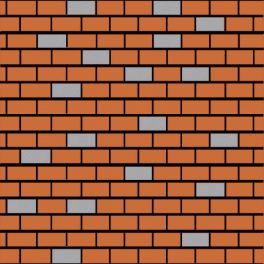 Kusursuz tuğla duvar arkaplanı, vektör eps10 illüstrasyon
