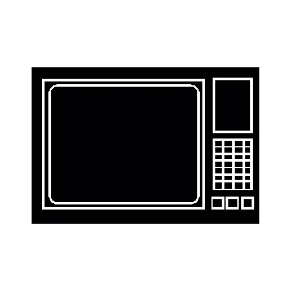 Icono de microondas sobre fondo blanco. Equipo de cocina. Ilustración vectorial . — Vector de stock