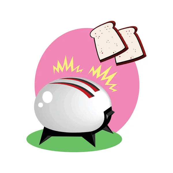 Izometryczna ikona tostera, ilustracja wektorowa — Wektor stockowy