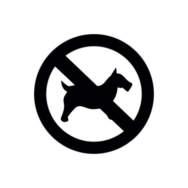 Köpek işareti yok, vektör çizimi