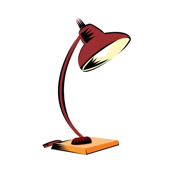 Moderne tafellamp icoon, platte design stijl. Bureaulamp. Vectorillustratie — Stockvector