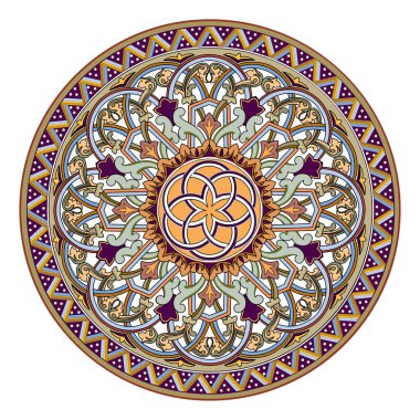 Arapça çerçeve çiçek. Geleneksel İslam tasarım. Cami dekorasyon öğesi. Elegance arka plan metin giriş alanına bir merkezi ile.