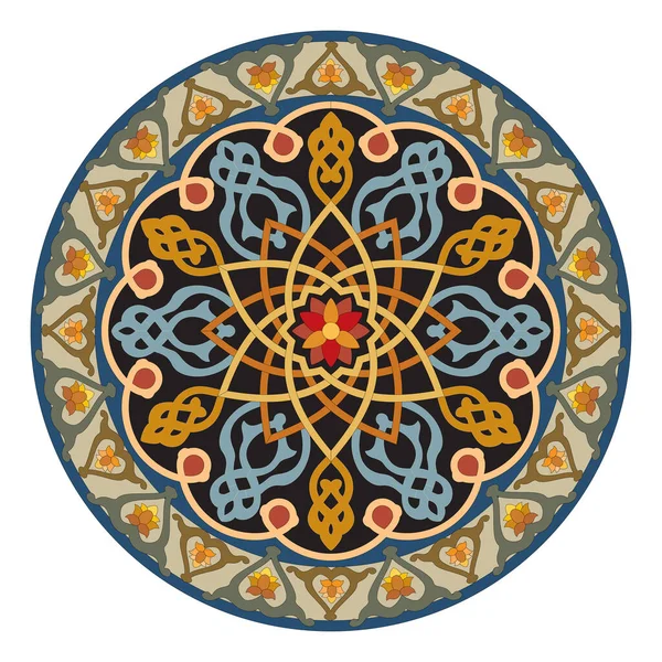 Arapça çerçeve çiçek. Geleneksel İslam tasarım. Cami dekorasyon öğesi. Elegance arka plan metin giriş alanına bir merkezi ile.