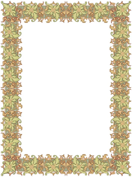 Floral frame isolated on white background. — Stock Vector