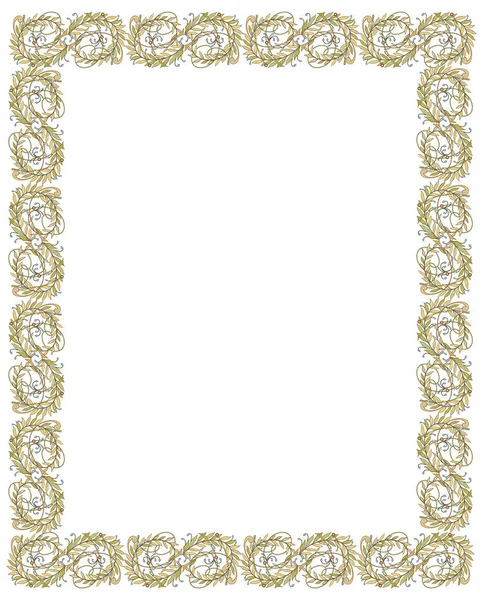 Floral frame isolated on white background. — Stock Vector