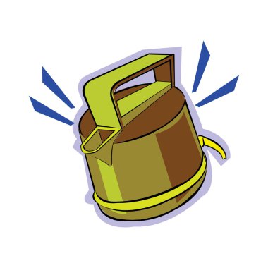 Karıştırıcı ya da karıştırıcı mutfak aleti. Meyve suyu yapmak için ekipman. Elektrik makinesi. İzole edilmiş düz vektör çizimi