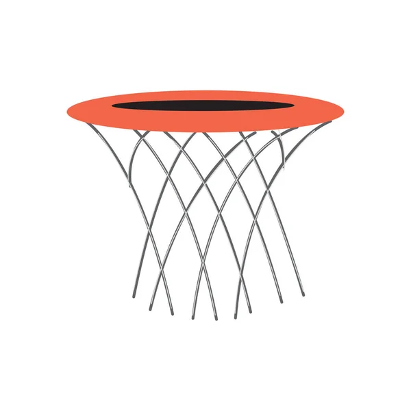 Basketbal hoepel en net met de hand getekend schets doodle pictogram. Basketbal apparatuur, spel doel, competitie concept. Vector schets illustratie voor print, web, mobile en infographics op witte achtergrond. — Stockvector