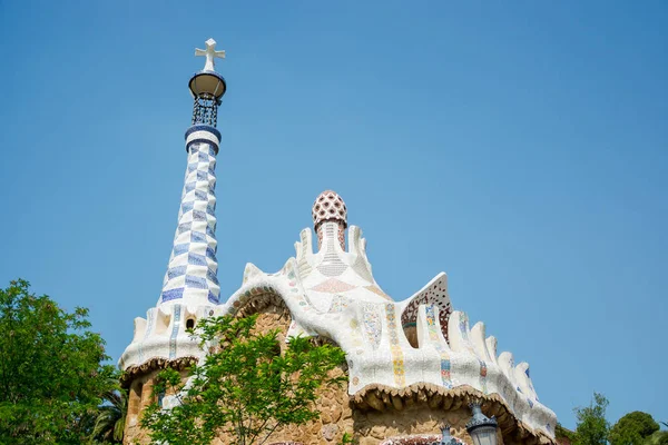 Editorial May 2018 Entrance Park Roof Gingerbread House Park Guell — Stock Photo, Image