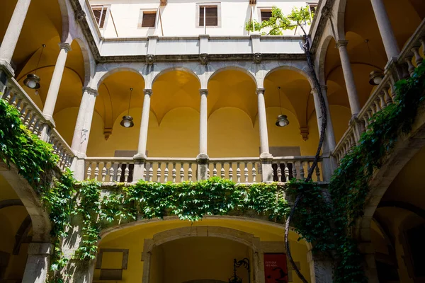 Gotik çeyrek Barcelona, İspanya'nın yaz aylarında Patio