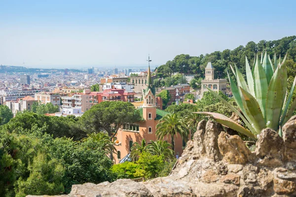 Över Gaudi House Museum Den Park Guell Barcelona Spanien — Stockfoto