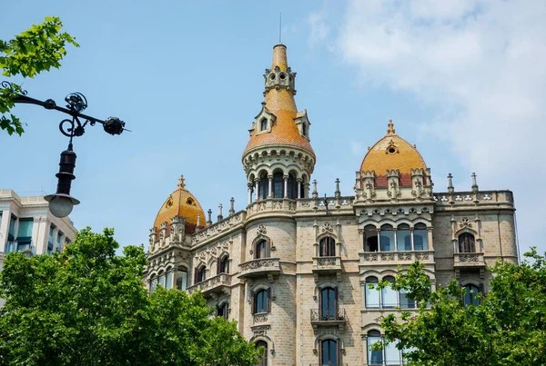 Antika Byggnad Plaza Catalunya Centrum Barcelona Spanien — Stockfoto