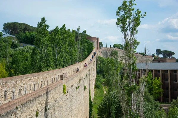 Yazı Işleri Mayıs 2018 Kale Duvarı Passeig Murala Girona Spanya — Stok fotoğraf