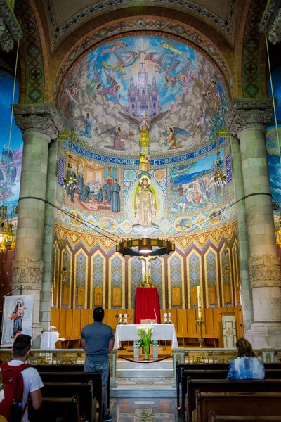 Editorial Maio 2018 Interior Templo Sagrado Coração Monte Tibidabo Barcelona — Fotografia de Stock