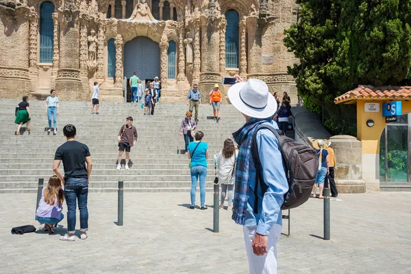 Ledare Maj 2018 Fasaden Tempelet Det Heliga Hjärtat Berget Tibidabo — Stockfoto