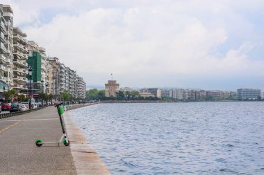 Editoryal. Nisan 2019. Selanik, Yunanistan. Cityscape, görünümü 