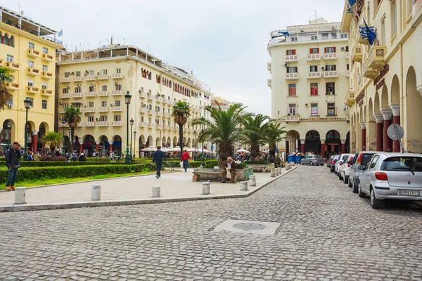 Editoryal. Nisan 2019. Selanik, Yunanistan. Cityscape, görünümü 