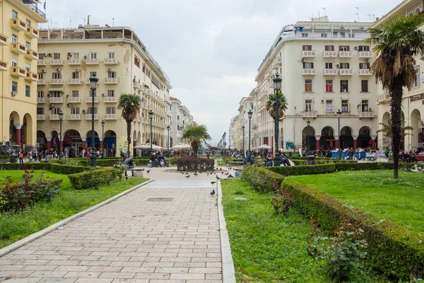 Editoryal. Nisan 2019. Selanik, Yunanistan. Cityscape, görünümü 