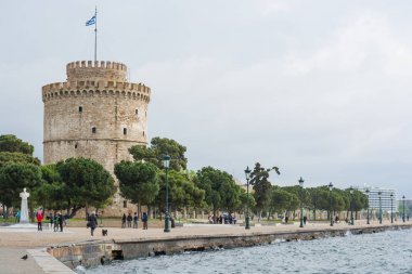 Editoryal. Nisan 2019. Selanik, Yunanistan. Cityscape, görünümü 