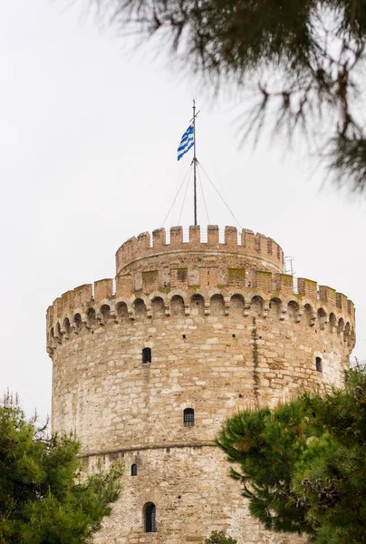 Merkezde Beyaz Kule Selanik, Yunanistan — Stok fotoğraf