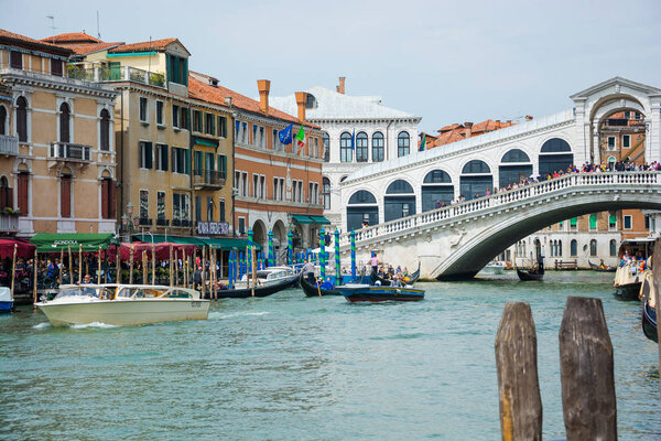 Editorial. May 2019. Venice, Italy. View of the Grand Canal, gon