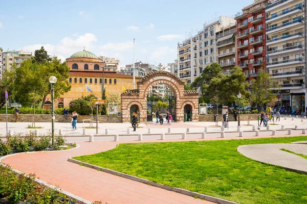 Editorial. Abril 2019. Esta es Salónica, GRECIA. Paisaje urbano, vista de — Foto de Stock
