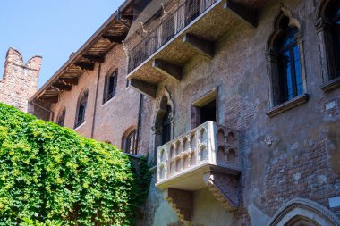Verona, İtalya 'da Juliet' in evinde balkon.
