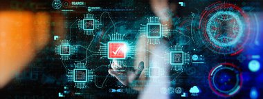 Gösterge paneline bağlı sunucularla Veri Yönetim Sistemi (Dms) ve İş Analitiği konsepti ile el ele dokunma. 