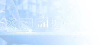 Hedef, büyüme grafikleri, yenilik ve küresel ağı simgeleyen, dijital stratejiyi, pazarlamayı, analitiği ve kurumsal başarıyı sembolize eden soyut iş teknolojisi geçmişi.