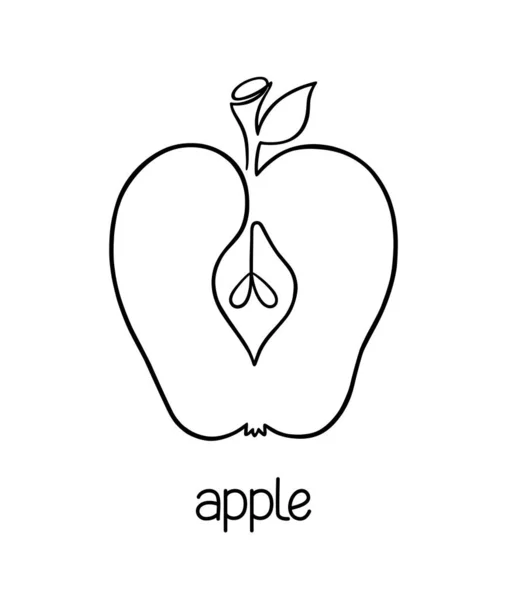 Τέχνη της γραμμής φρούτων της Μήλου — Διανυσματικό Αρχείο