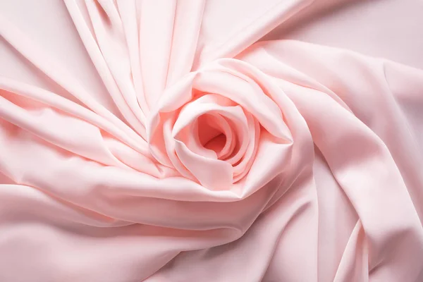 Hedvábné světlo růže zvlněné pozadí, romantický koncept — Stock fotografie