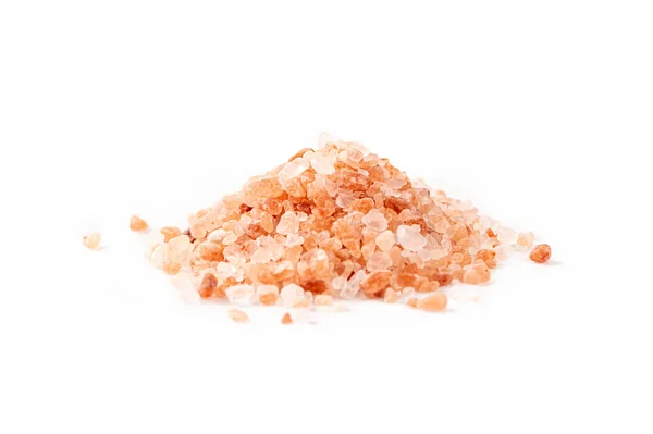 Himalaya Pembe Tuzu beyaz arka planda izole edildi.