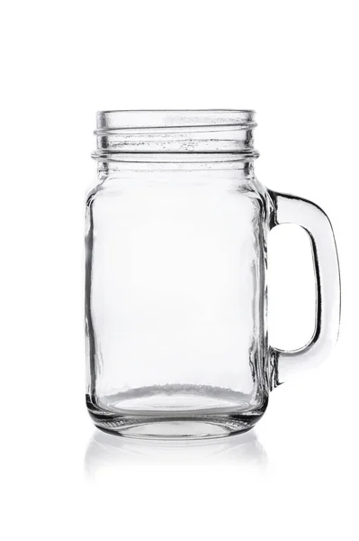 Empty Mason Jar Isolated White Background — Stock Photo, Image