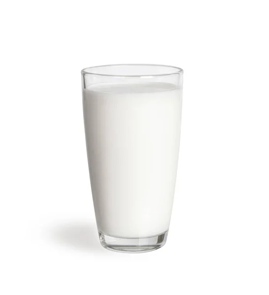 Glas Melk Geïsoleerd Witte Achtergrond — Stockfoto