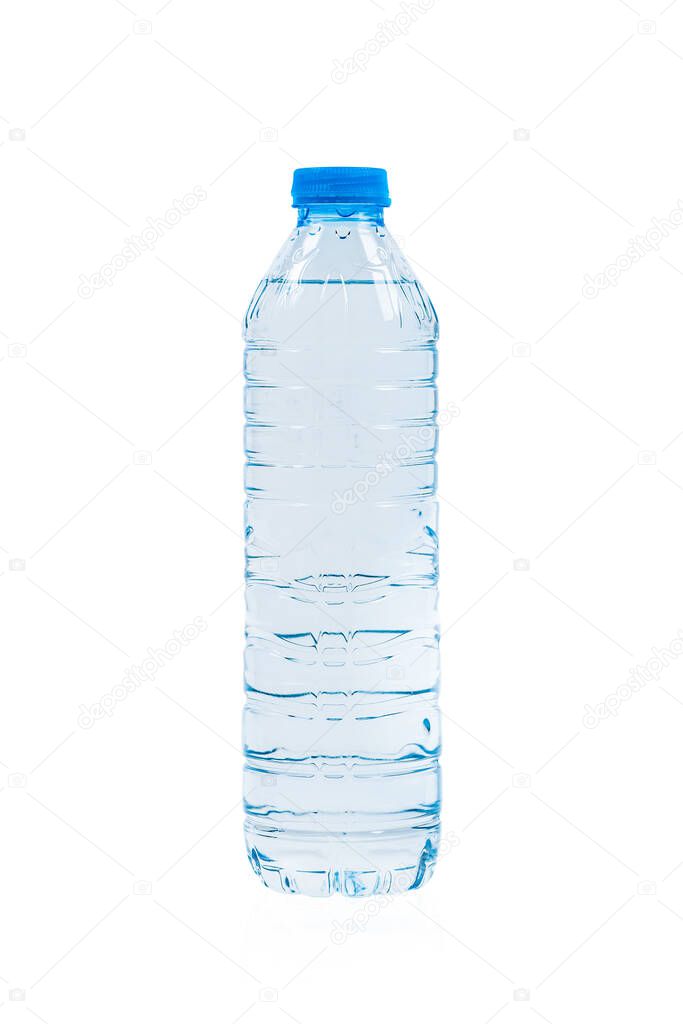 Water bottle isolated on white background.