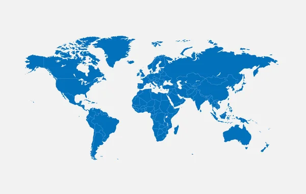 Mapa Del Mundo Vector Azul — Foto de Stock