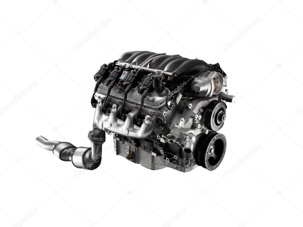 Isolated motor engine on white background