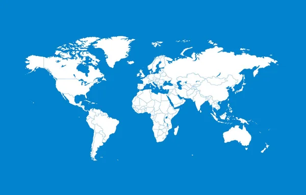 Карта Світу Межі Країни — стоковий вектор