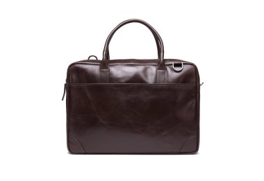 leather laptop bag brown clipart