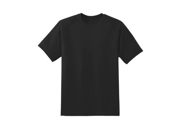 Preto Shirt Liso Fundo Branco — Fotografia de Stock