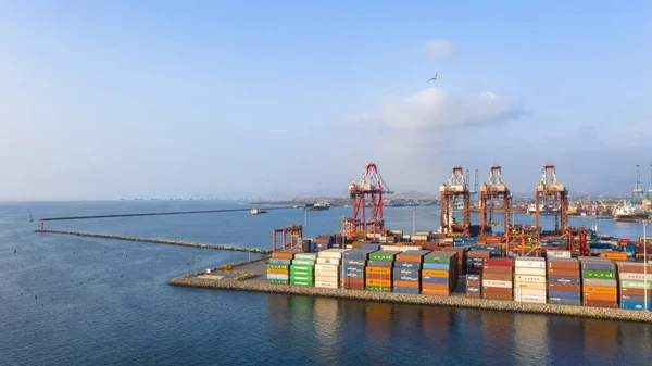 Callao Lima Perú Octubre 2019 Vista Muelle Contenedores Puerto Callao — Foto de Stock