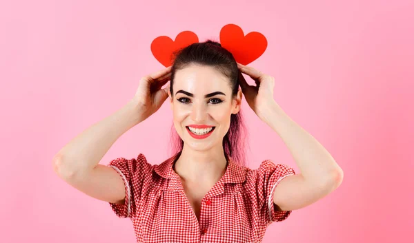 Coquetear, emociones, San Valentín, concepto de buen humor. —  Fotos de Stock