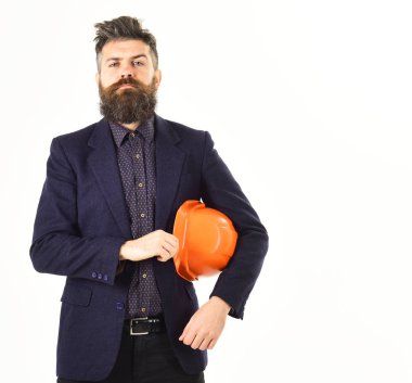 Takım lideri veya inşaat Yöneticisi ile gurur yüz