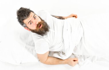 Hipster sakal ve bıyık uyanma.
