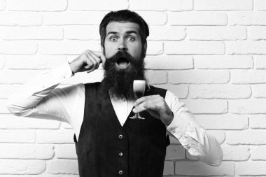 Şaşırtıcı yakışıklı sakallı adam