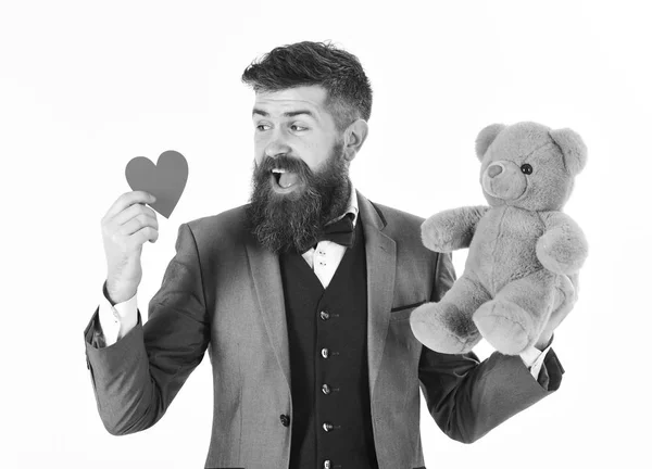 Valentines day concept. Man ready to celebrate or date. — Stock Photo, Image