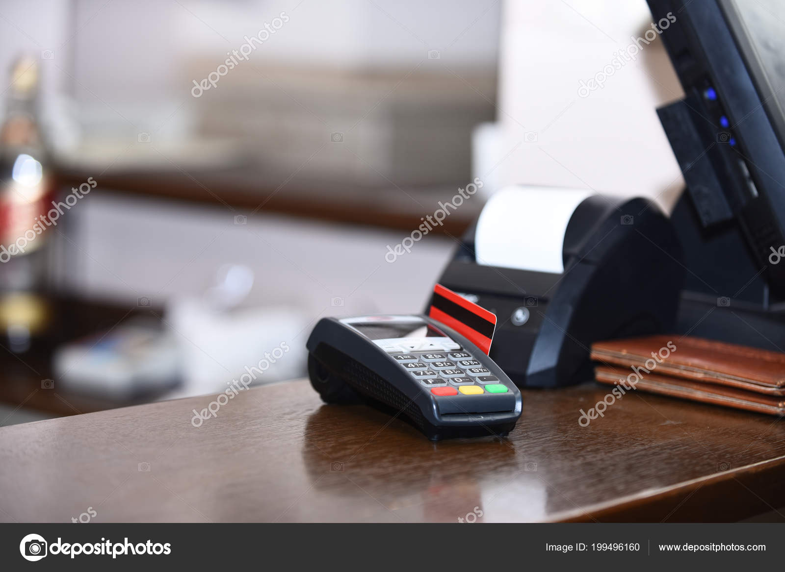 terminal de paiement carte bancaire Stock Photo